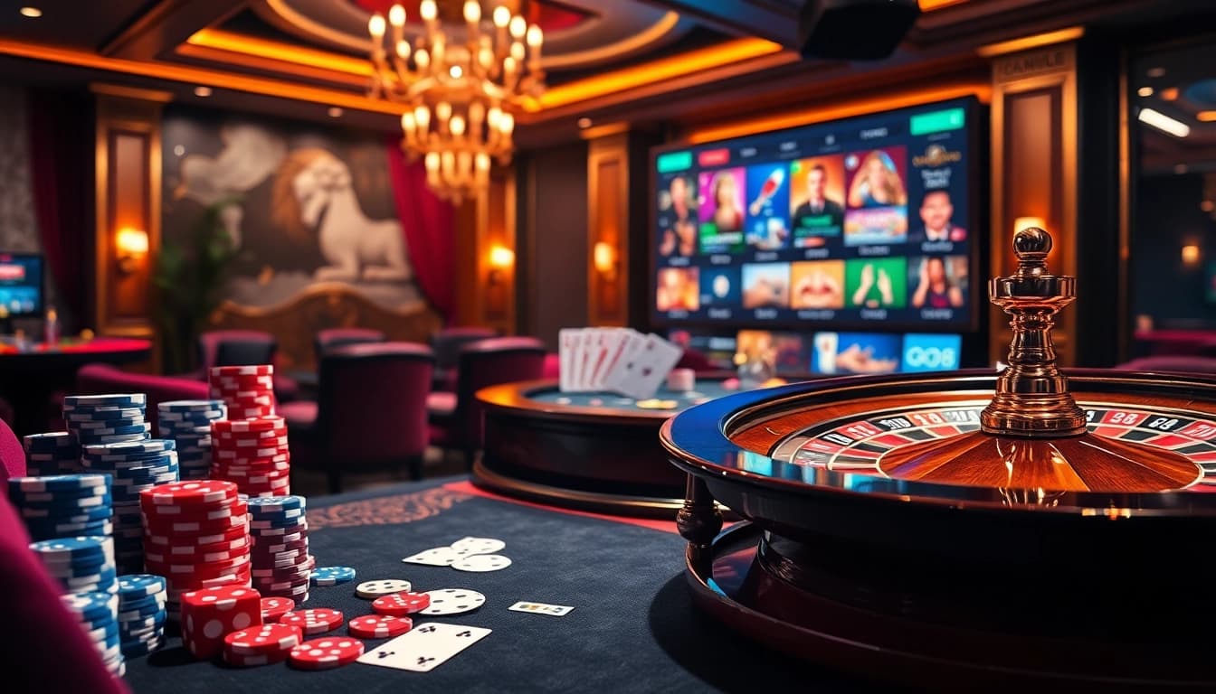 Experience thrilling gaming action on trang chủ go88 with vibrant poker chips and roulette.