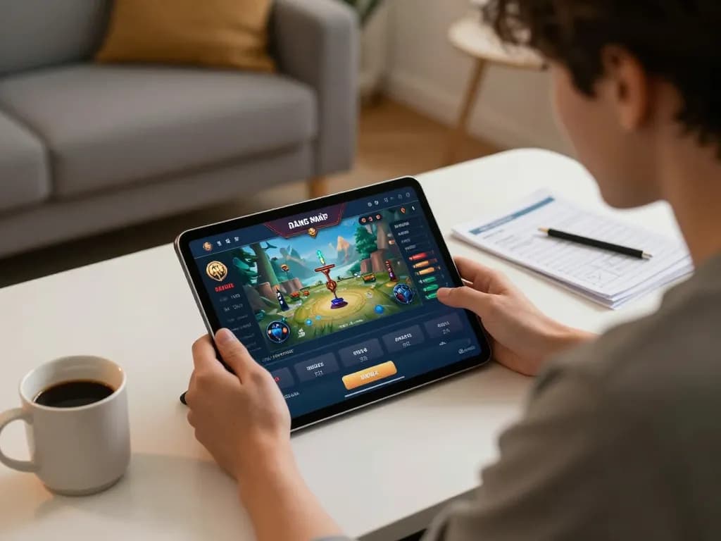 Engaging in online gaming at home with the 79KING ĐĂNG NHẬP interface for a thrilling experience