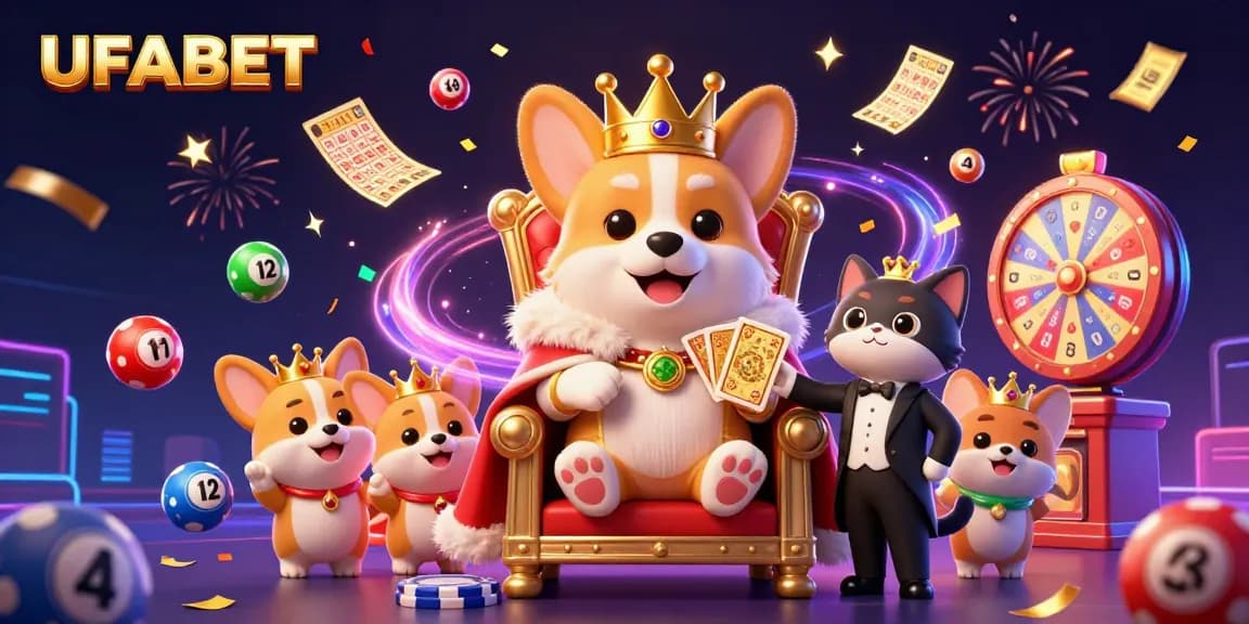 Experience thrilling gaming action at UFABET with vibrant characters and dynamic gambling elements.