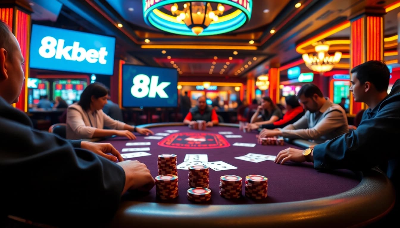 Experience the thrill of poker at 8kbet with immersive gameplay and vibrant casino atmosphere.