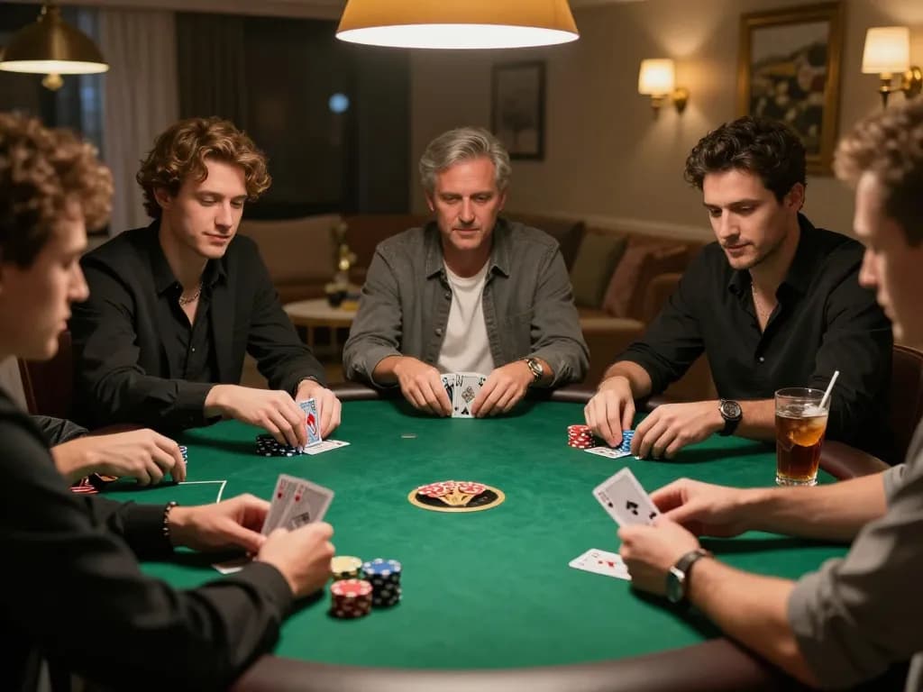 Players engaging in a spirited poker game at home demonstrating skill and strategy from https://sin88.expert/.