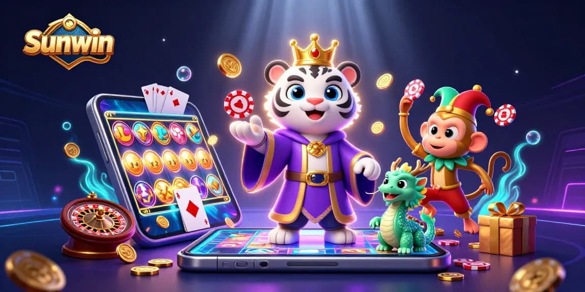 Spin to win with Sunwin's exciting slot games and vibrant casino characters.