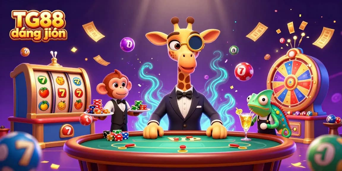 Experience the thrill of TG88 đăng nhập with dynamic casino elements and vibrant characters.