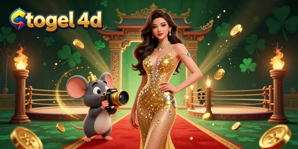 Engage with togel 4d gaming excitement featuring a glamorous scene of a golden-glamoured woman and dynamic casino elements.
