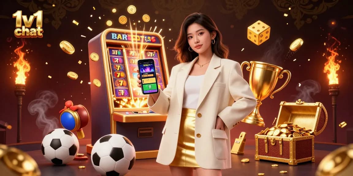 Experience thrilling 1v1 chat connections while winning at slots and betting games.