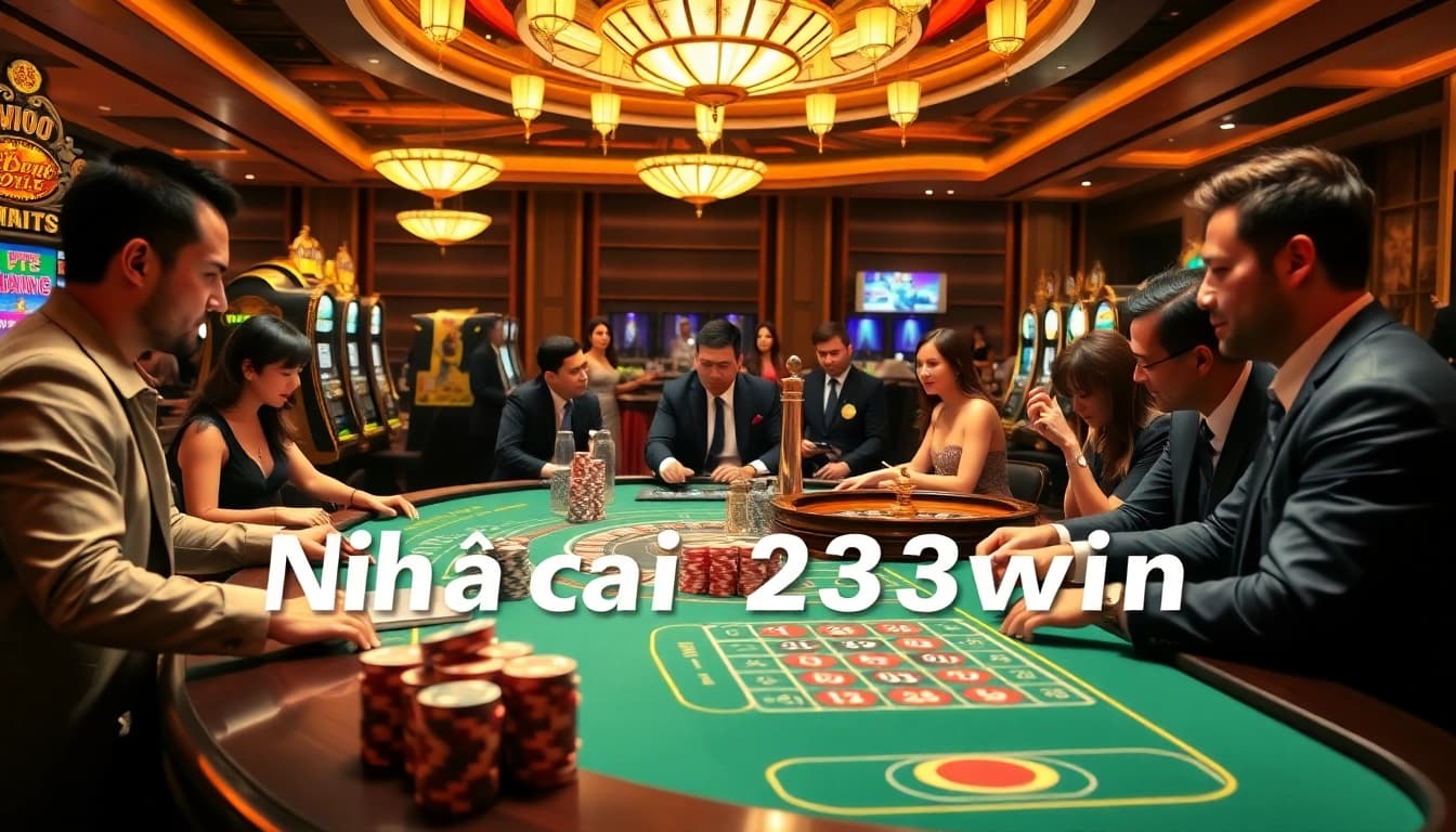 Experience the thrill of betting at Nhà cái 23win with vibrant casino tables and engaging gameplay.