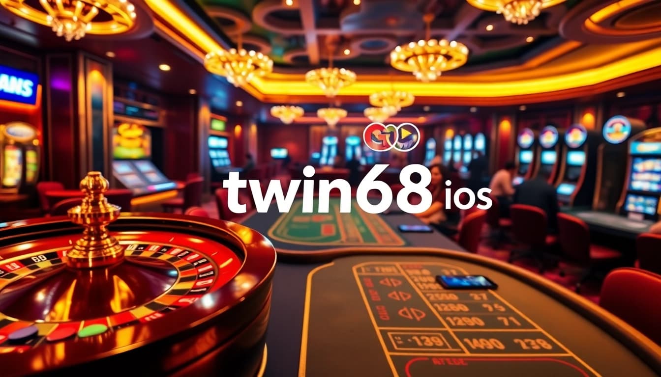 Exciting gaming experience at twin68 ios featuring vibrant casino tables and engaging players.