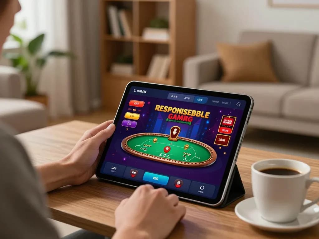 Enjoying online poker at home with rikvip app on tablet in a cozy setting.