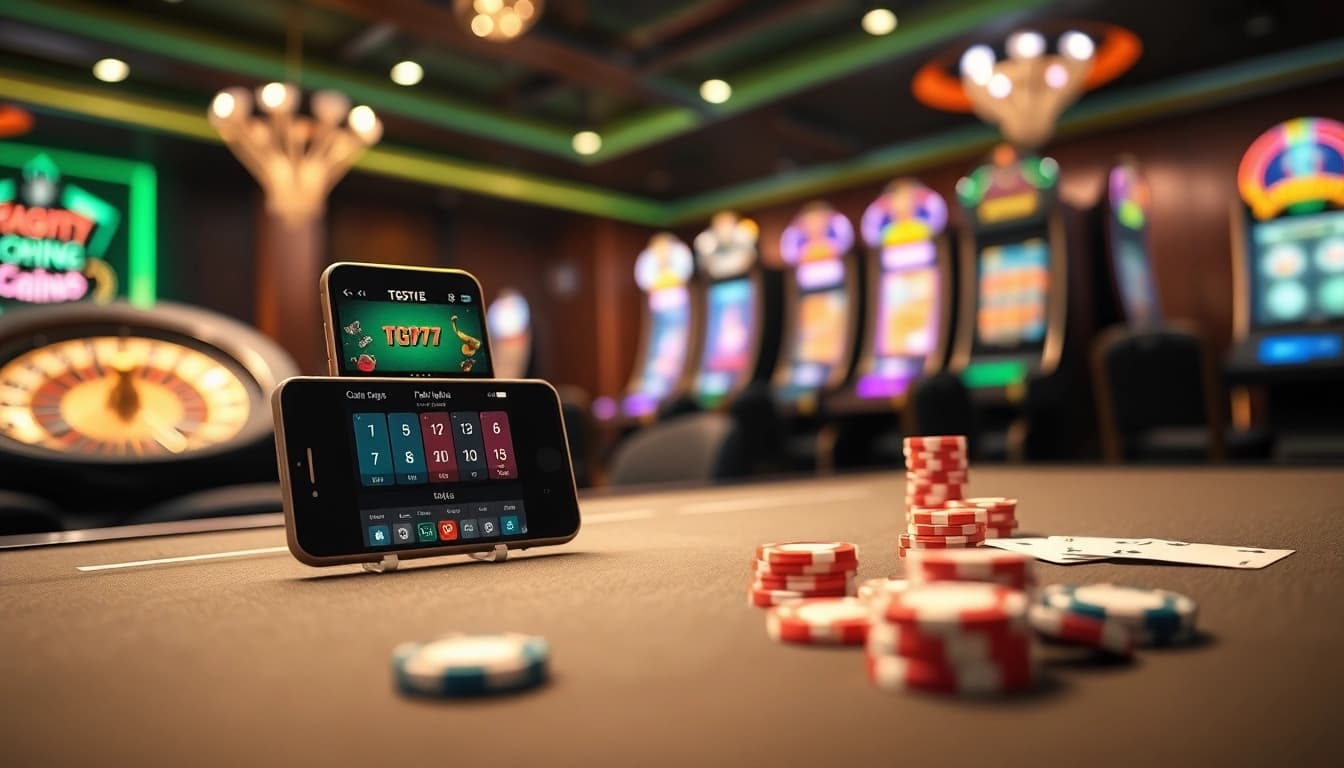 Experience the excitement of online gaming at TG777, with vibrant casino visuals and interactive features.
