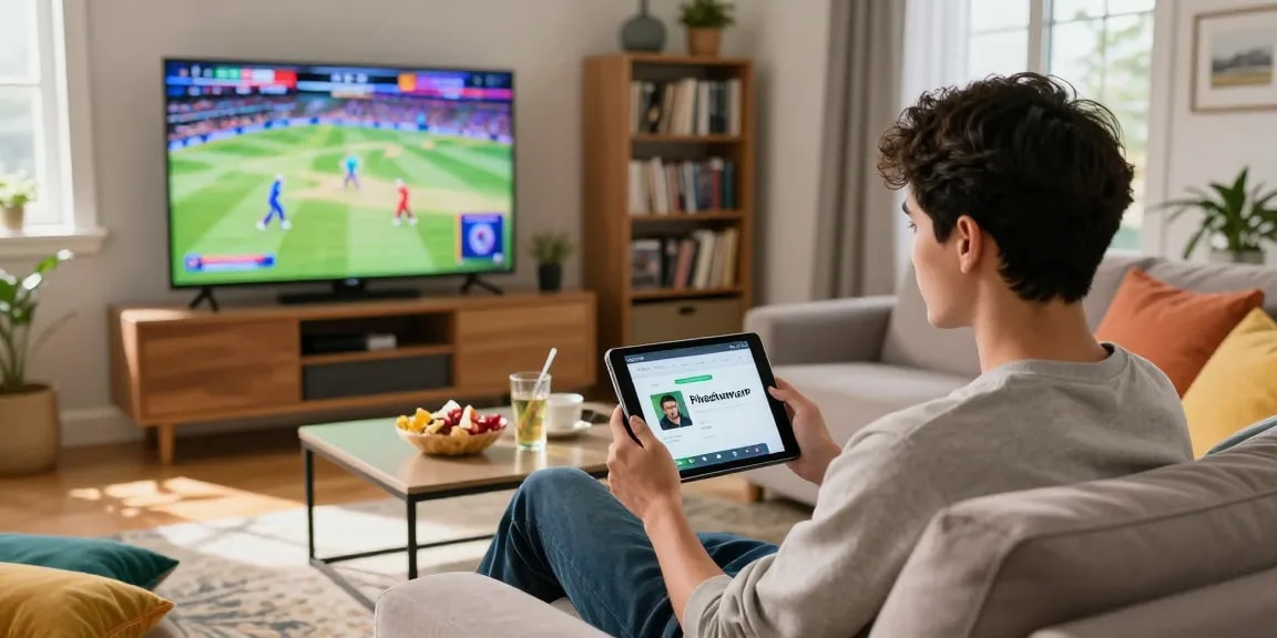 Enjoy the thrill of Pikashow APK download on a cozy sofa while streaming exciting movies and live sports.
