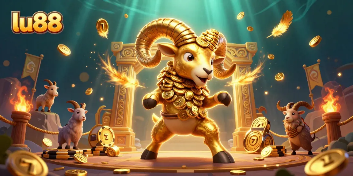 Experience the excitement of lu88 with golden rams charging towards winning slots and prizes.