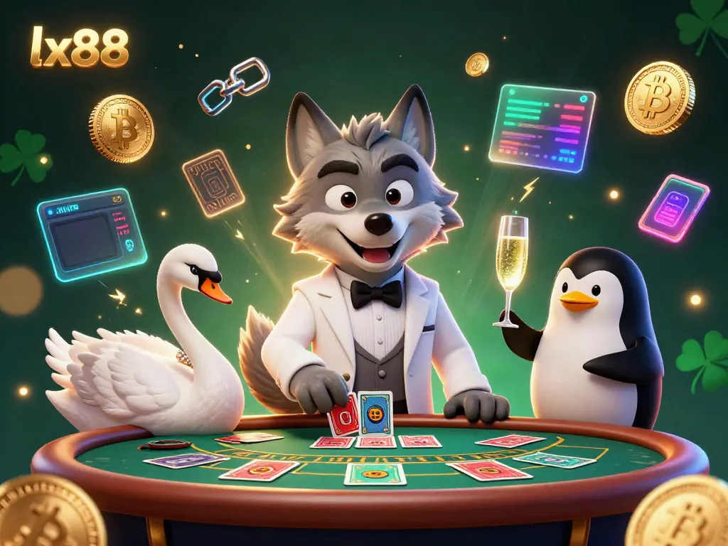Experience excitement at lx88 casino with a debonair wolf and elegant swan in thrilling action.