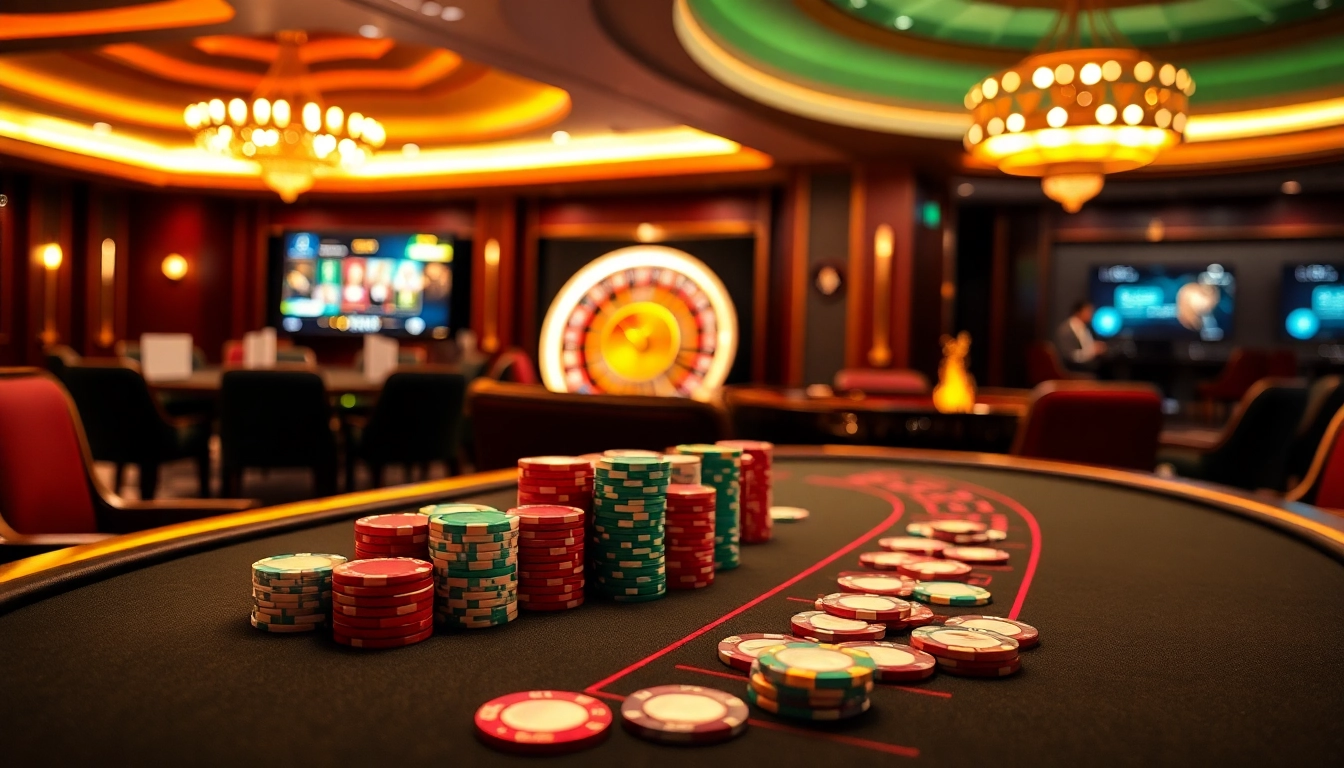 Experience thrilling poker action at https://hb88.clinic/ with vibrant chips and luxurious casino ambiance.