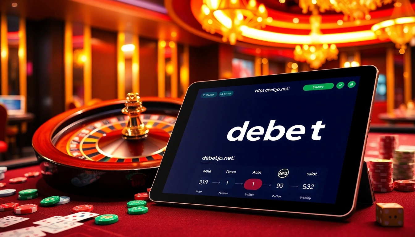 Experience the thrill of gambling at https://debet.jp.net/ with vibrant casino tables and online interfaces.