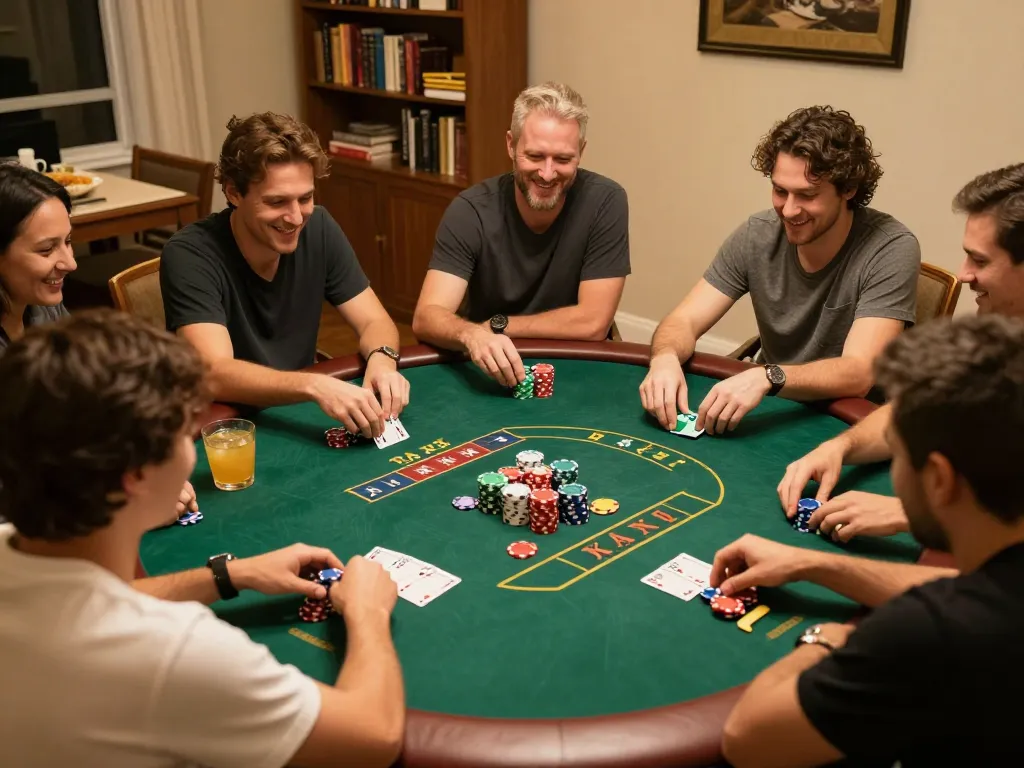 Tài Xỉu home game night with friends enjoying strategic gameplay and camaraderie