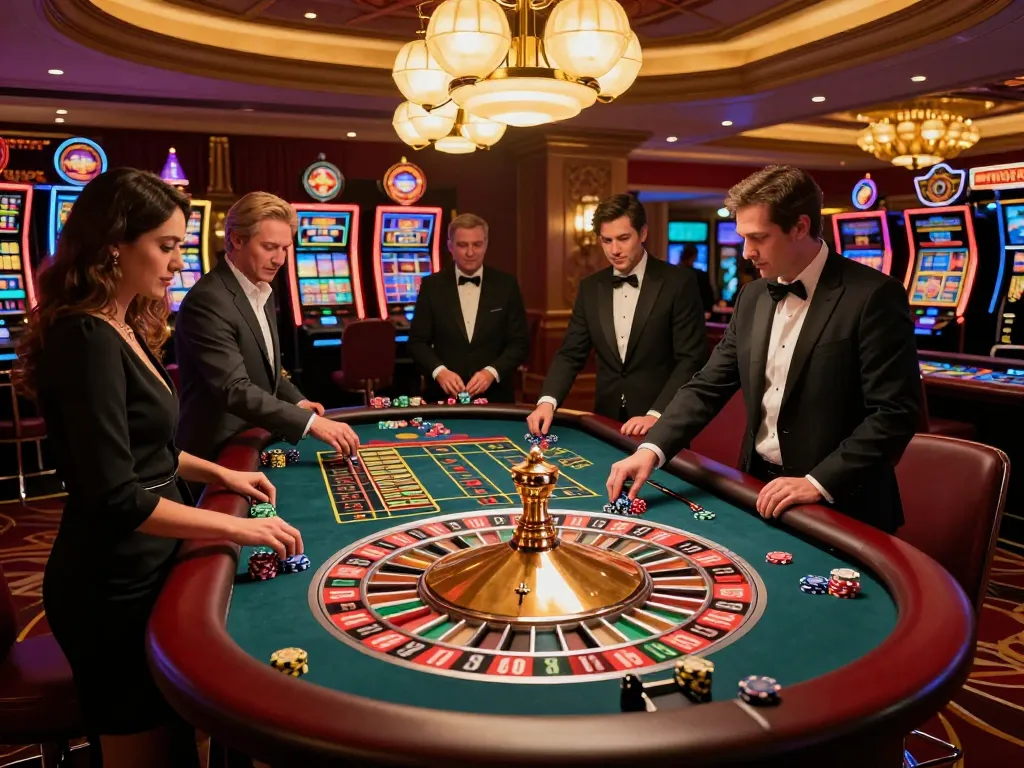 Experience the thrill of roulette at https://11win.nl/ with players engaged and a croupier spinning the wheel.
