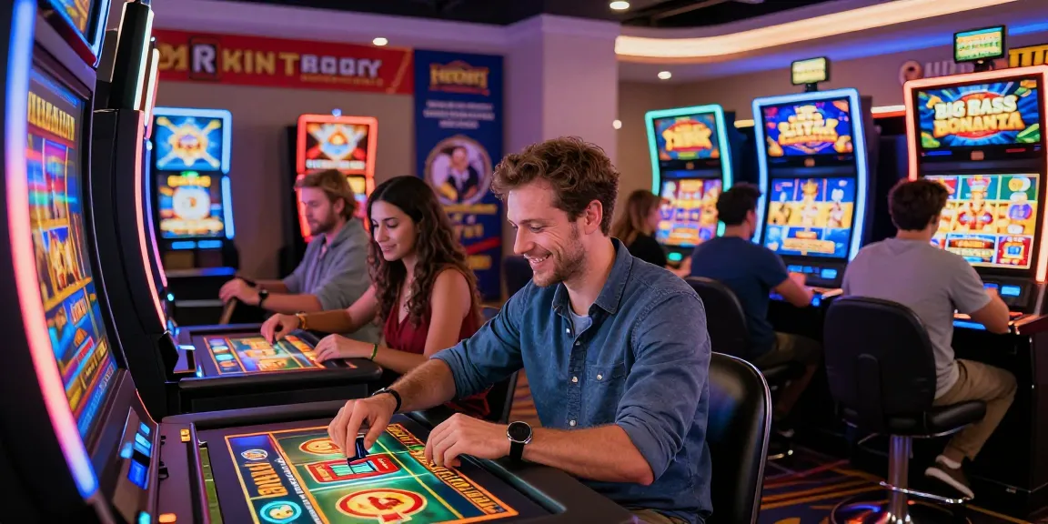 Engaging scene of players at credit card casinos showcasing https://ccrm.org.uk with vibrant slot machines and gaming excitement.