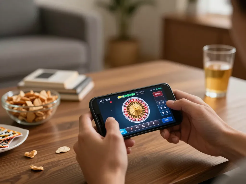 Engaging mobile gaming experience at https://sc88.casino/ with smartphone showing live roulette action