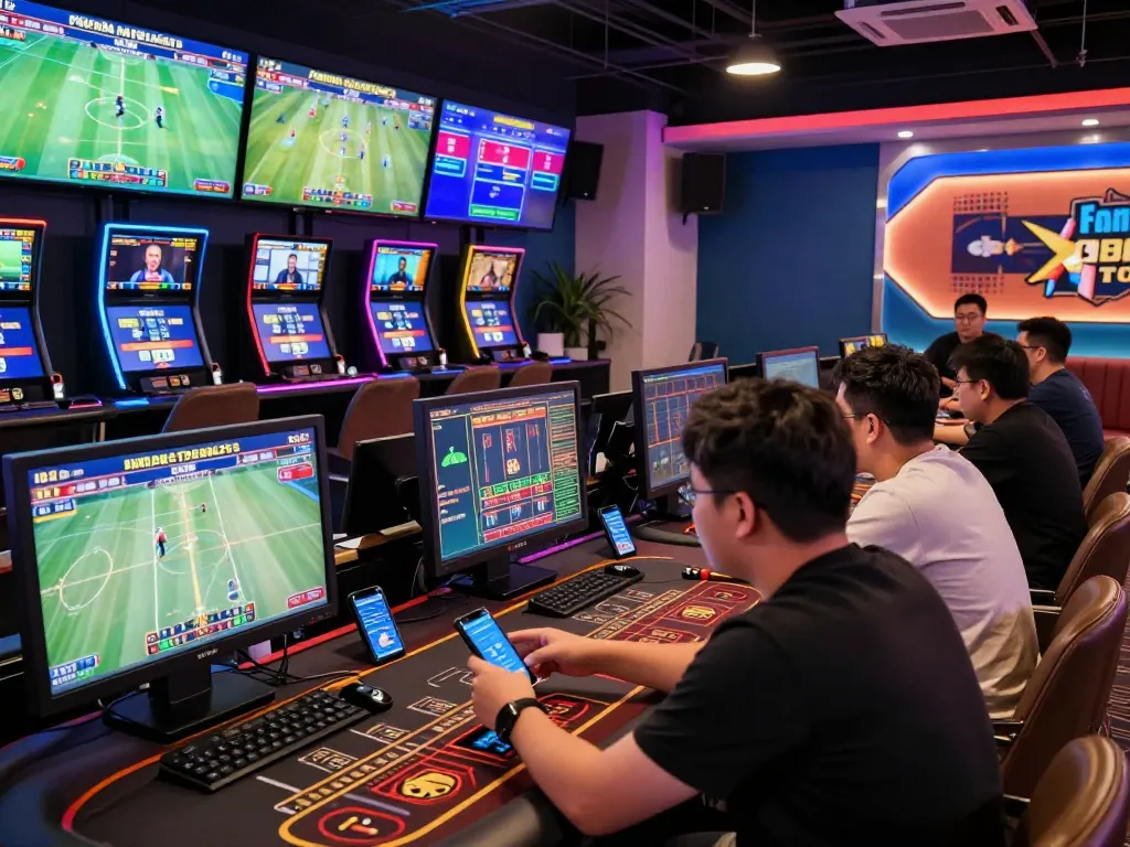 Exciting dynamic gaming scene on 789bet.com with players engaged in live betting and interactive games.
