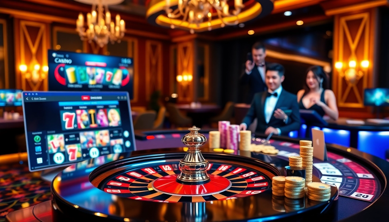 Experience the thrill of gaming at https://xx88.boats/ with immersive casino visuals featuring vibrant tables and dealers.