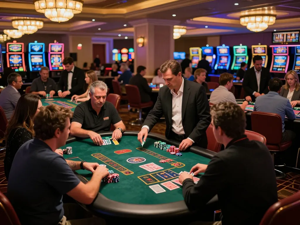 Players engaging in exciting casino games at 88clbgo, capturing the vibrant atmosphere of fun and strategy.