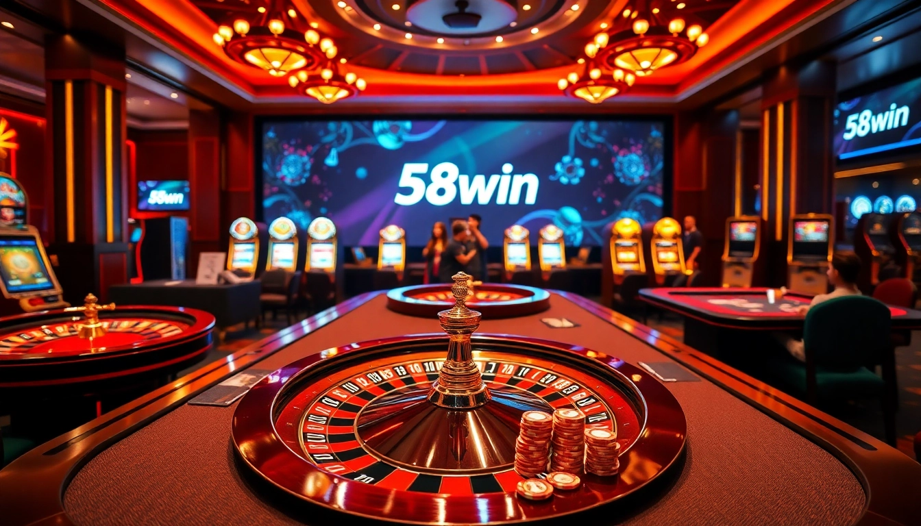 58win online gamblers placing bets at a luxurious casino table