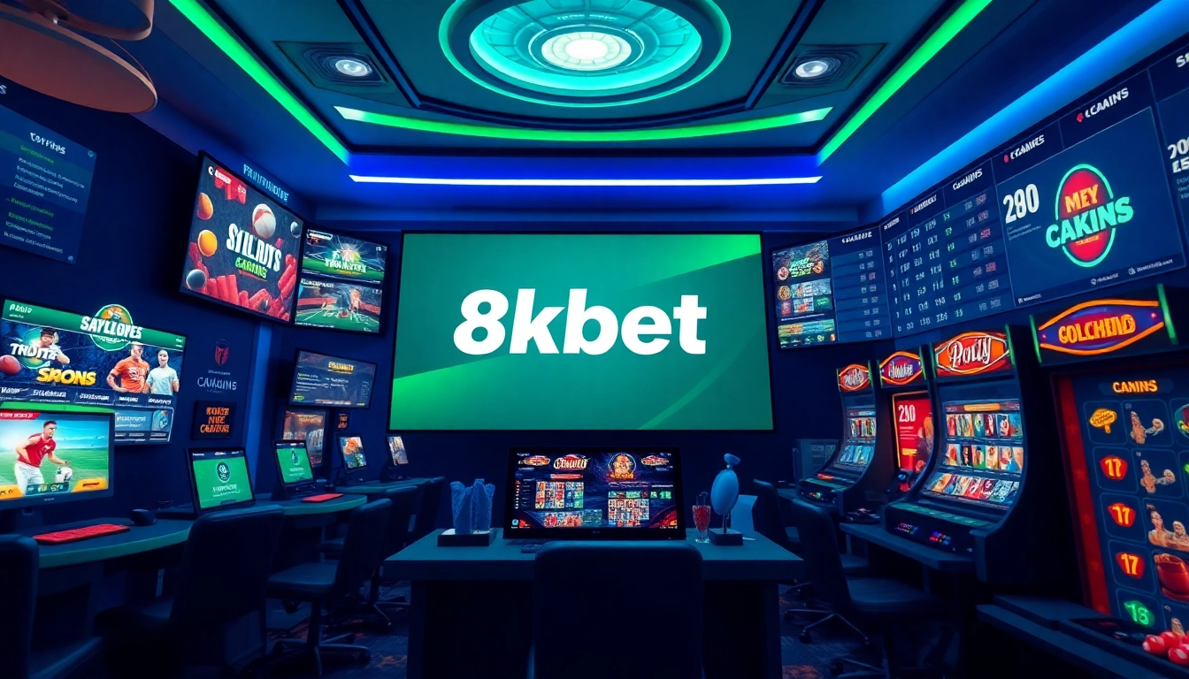 Exciting online betting experience with 8kbet visuals showcasing vibrant gaming interfaces and sports options.