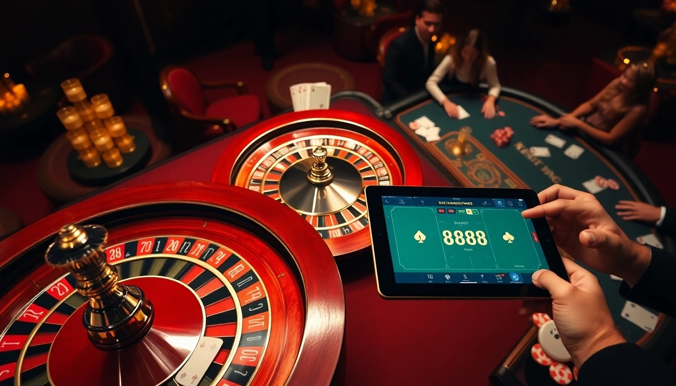 Experience the thrill of winning at https://888vi.io/ with a dynamic casino table scene.