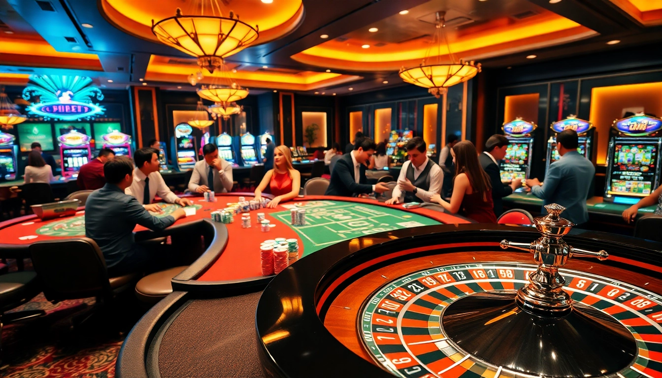 Experience thrilling gameplay at https://vin88ac.com/ with vibrant casino tables and exciting slot machines.