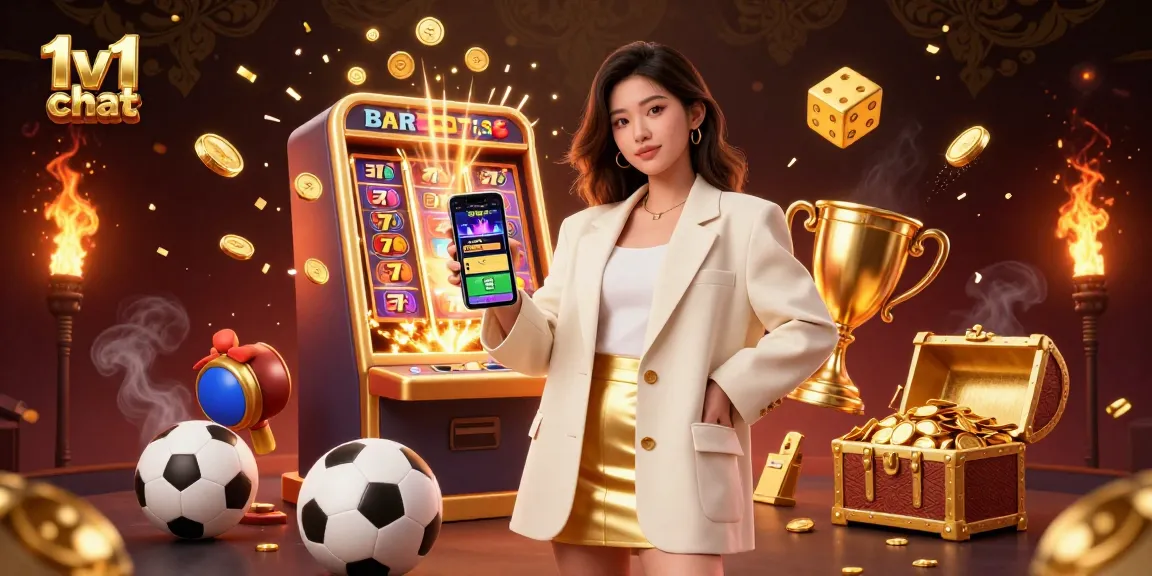 Experience thrilling 1v1 chat connections while winning at slots and betting games.