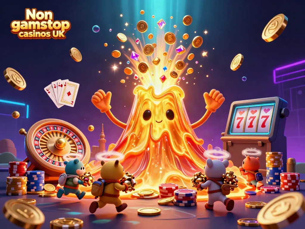Experience the excitement of Non gamstop casinos UK with a vibrant scene of treasure and games.