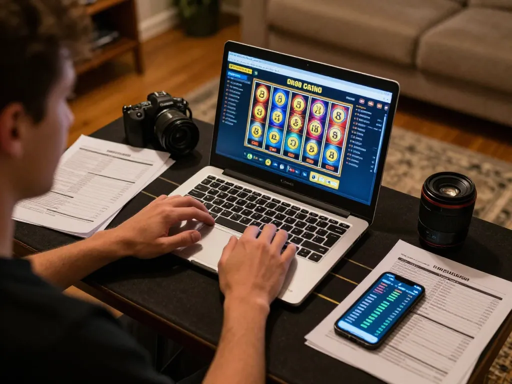 Engage in thrilling gaming at dn88 casino while strategizing with notes and smartphone.