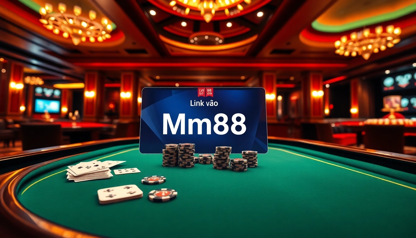 Experience the thrill of online gaming with Link vào Mm88 at a luxurious casino atmosphere.