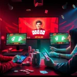 Engaging scene of players enjoying online card games at gamebaidoithuong.com.vc with vibrant graphics and casino elements.