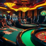 Gambling excitement at MB66 casino featuring vibrant slot machines and poker tables.