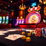 Experience the excitement of OPEN88 with vibrant casino elements including poker chips and roulette.