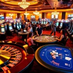 fun79 players celebrating a win at an extravagant casino table, rich colors and excitement