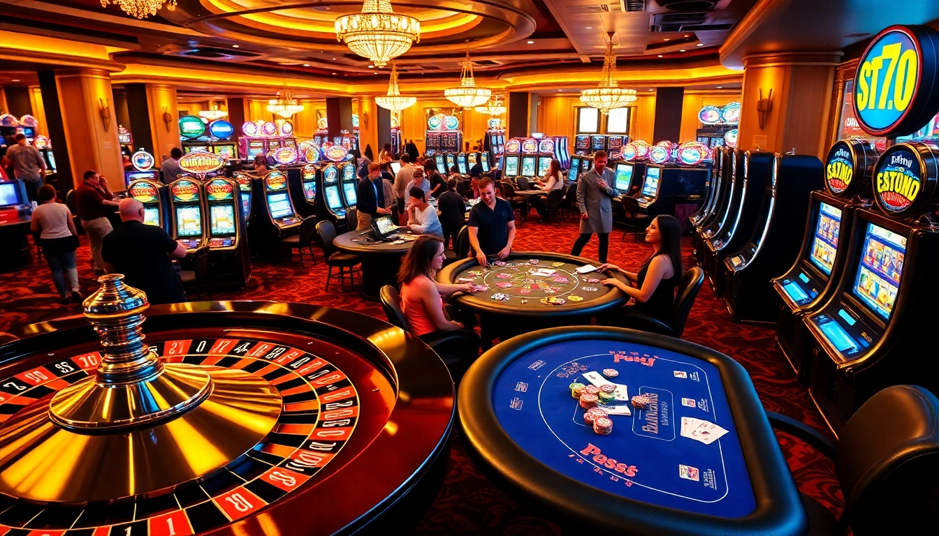 fun79 players celebrating a win at an extravagant casino table, rich colors and excitement