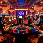 KJC offers thrilling casino experiences with professional gamblers engaged at roulette tables.