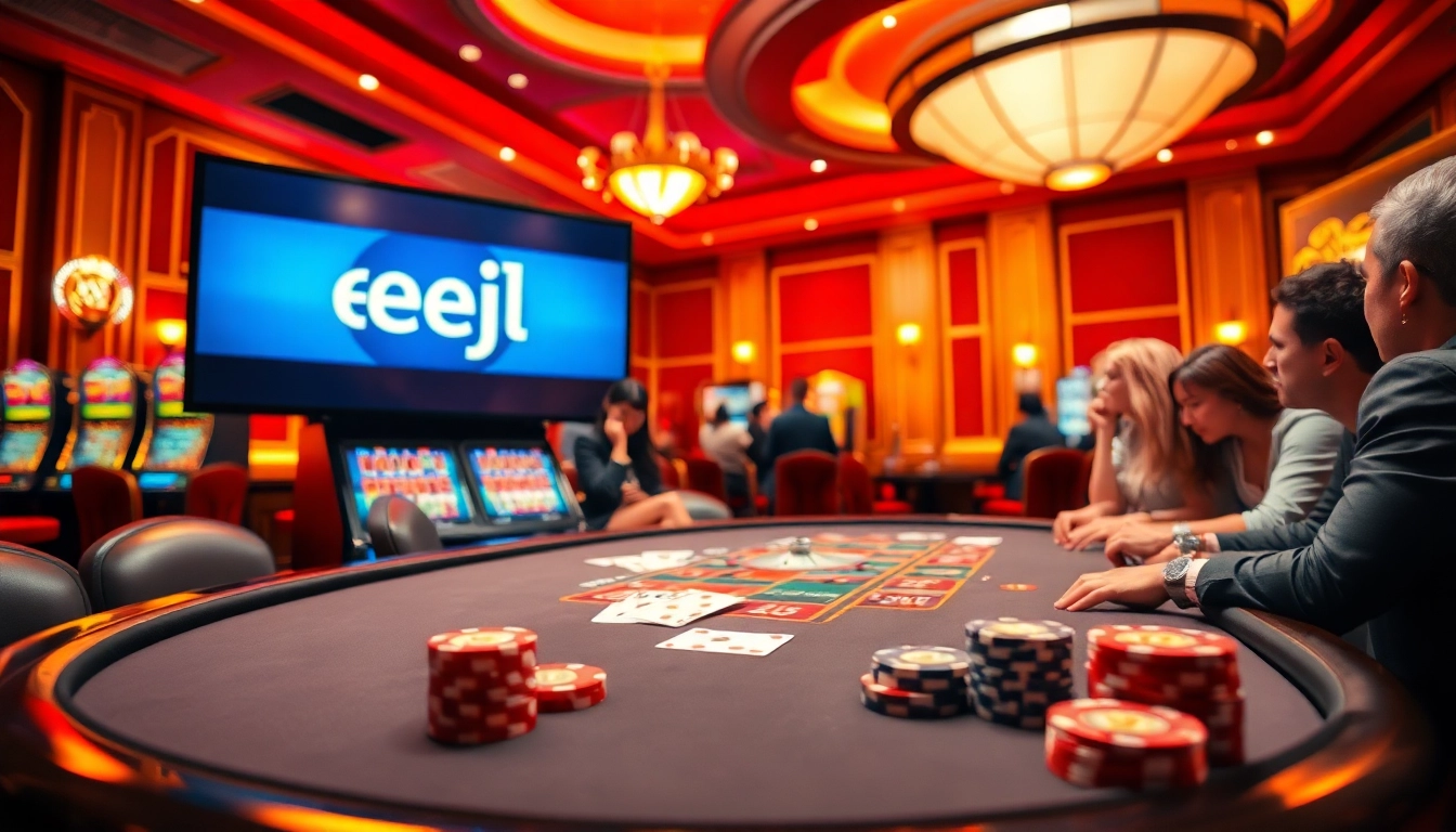 Experience the thrill of eejl with vibrant poker gameplay and luxury casino ambiance.