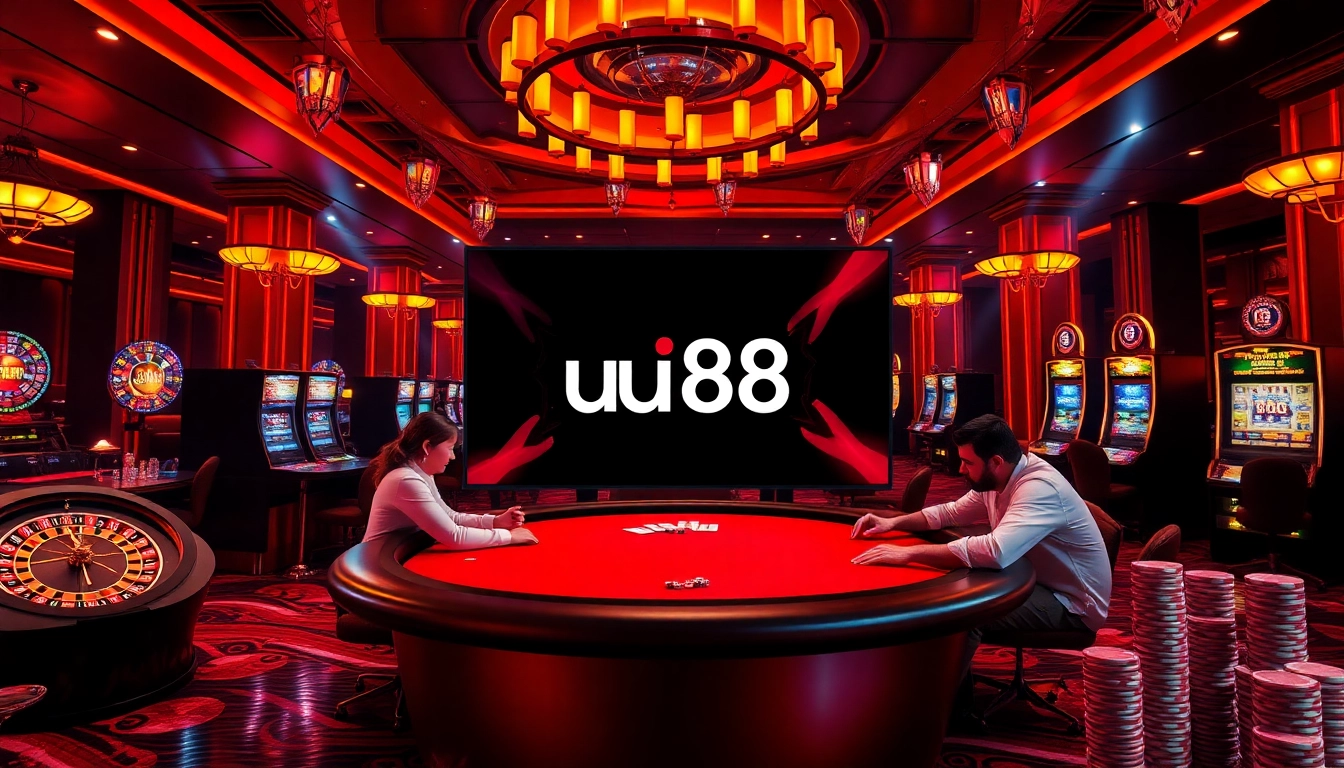 Players engaging in thrilling games at uu88 online casino, showcasing high-stakes excitement.