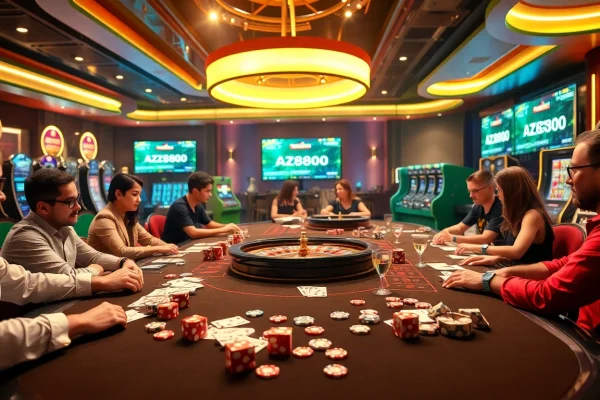 Engage with top bets at az888.fubol in a luxurious casino setting, featuring thrilling gambling activities.