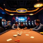 Engaging poker game scene at S666.nyc, showcasing vibrant casino atmosphere.