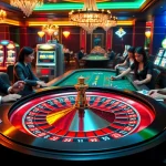 Excited players engaging in various casino games with uu88 đăng nhập at a luxurious roulette table.
