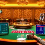 Excitement at the FABET casino with vibrant gaming tables and dynamic betting options.