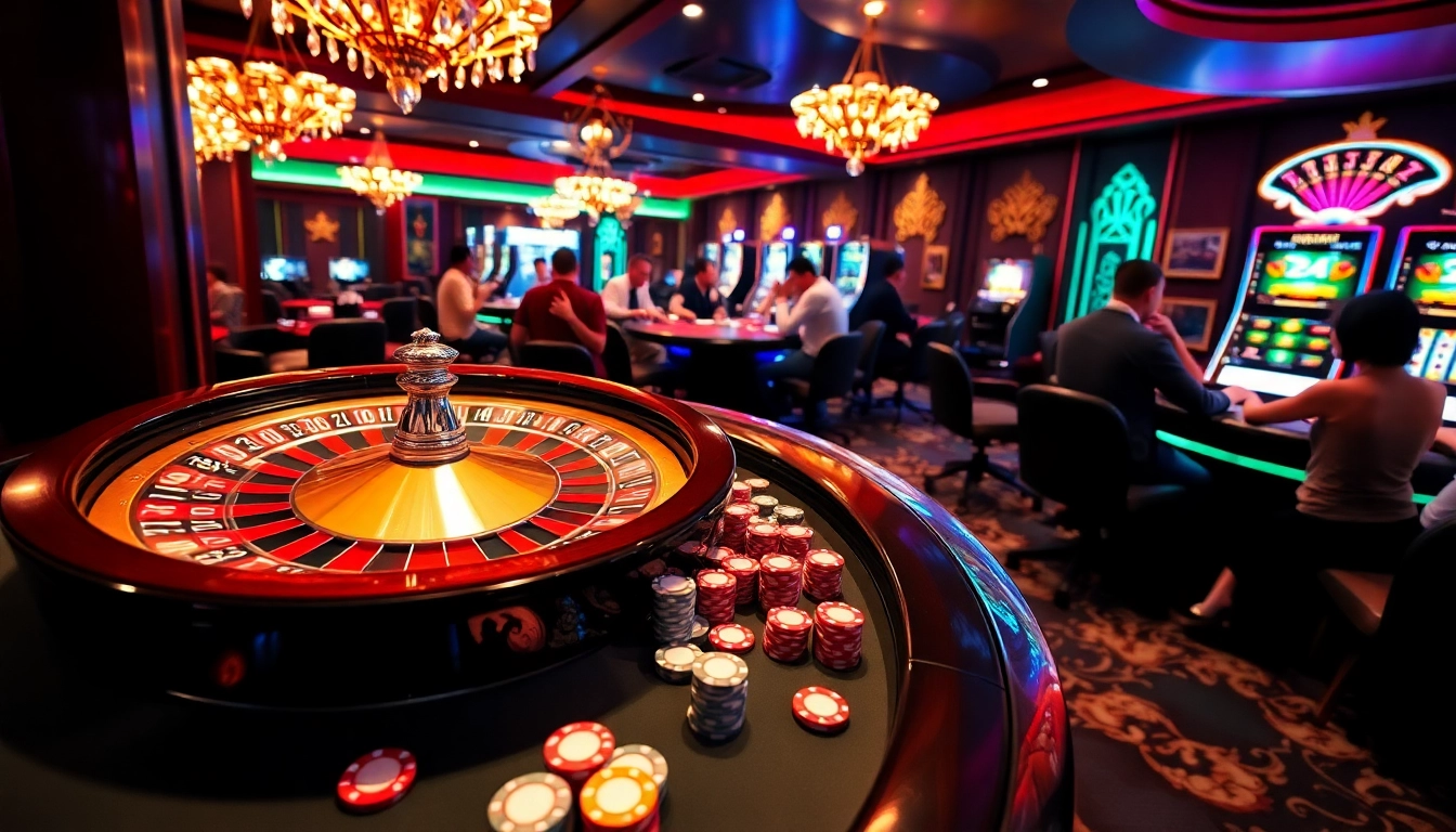 KJC game featuring luxurious casino tables and intense gambling action.