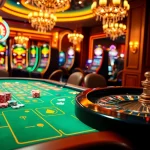 Experience excitement at QH88's casino table with vibrant poker chips and a roulette wheel.