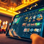 Winvn88.live offers an exciting online gambling experience with dynamic digital interface showcasing sports and casino games.