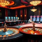 High-energy casino experience at RR88 Trang Chủ with vibrant games and professional gamblers.