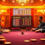 Experience the thrill of high-stakes gambling featuring a poker table at https://bet88best.com/ with vibrant colors and rich details.